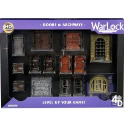 WizKids Doors & Archways Warlock Tiles Box Set* Kart & Battlemaps|Terreng & Tilbehør