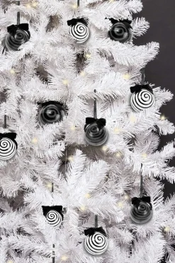 Haunted Homeware Downward Spiral Black Ornaments Set of 4* Julekuler|Julepynt
