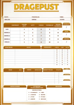 Outland Forlag Dragepust Rolleark* Tilbehør