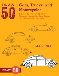 L Ames Tegnebøker|Barn & Unge^Draw 50 Cars, Trucks, and Motorcycles