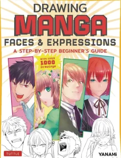 Yanami Drawing Manga Faces & Expressions: A Step-by-step Beginner's Guide (With Over 1,200 Drawings)* Tegnebøker|Tegne- & Maleutstyr
