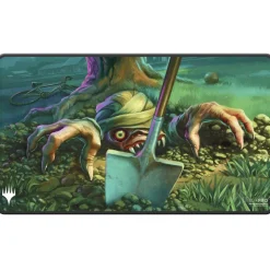 Duskmourn House of Horror Magic the Gathering Duskmourn: House of Horror Exhume Black Stitched Edge Play Mat* Play Mat Og Mat Case