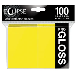 Kortlommer^Eclipse PRO-Gloss Lemon Yellow Standard Size Sleeves (100)