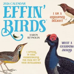 Aaron Reynolds Kalendere^Effin' Birds 2026 Wall Calendar