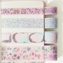 Tilbehør^Elegant Floral Pastel Washi Tape Set (4)