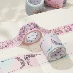Tilbehør^Elegant Floral Pastel Washi Tape Set (4)