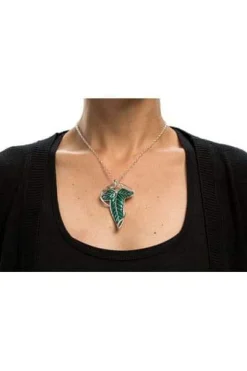 Smykker|Smykker^Elven Leaf Sterling Silver Brooch and Chain