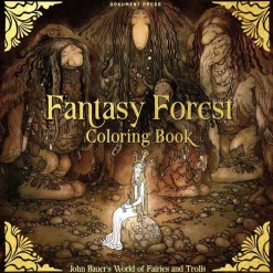 John Bauer Fantasy Forest Coloring Book: 's World of Fairies and Trolls* Tegne & Male