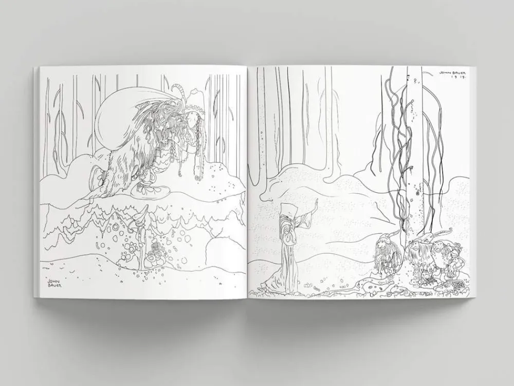 John Bauer Fantasy Forest Coloring Book: 's World of Fairies and Trolls* Tegne & Male