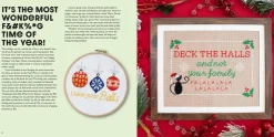 Weldon Owen Festive As F*ck: Subversive Cross-Stitch for the Holidays* Strikkeoppskrifter