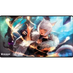 Final Fantasy Magic the Gathering Final Fantasy Y'shtola Rhul Black Stitched Play Mat* Play Mat Og Mat Case