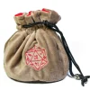 Udixi Dice Poser & Beger^Flannel Khaki Drawstring Dice Bag Terningpose