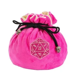 Udixi Dice Flannel Pink Drawstring Dice Bag Terningpose* Poser & Beger