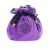 Udixi Dice Poser & Beger^Flannel Purple Drawstring Dice Bag Terningpose