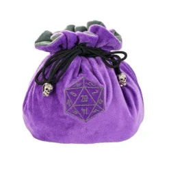 Udixi Dice Poser & Beger^Flannel Purple Drawstring Dice Bag Terningpose