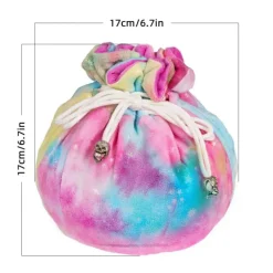 Udixi Dice Flannel Rainbow Stars Drawstring Dice Bag* Poser & Beger