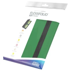 Flexxfolio 8-Pocket Green Standard Size (160) Portfolio* Album, Ark & Permer