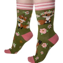 Footclothes Sokker & Fottøy^Floral Foxes Socks (36-46)