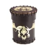 Q-Workshop Poser & Beger^Flying Dragon Brown & Gold Leather Dice Cup Terningbeger