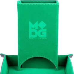 Metallic Dice Games Dice Tower^Fold Up Green Velvet Dice Tower