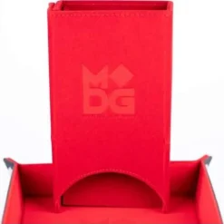 Metallic Dice Games Dice Tower^Fold Up Red Velvet Dice Tower