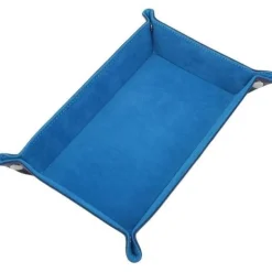 BesCon Industrial Co. Brett^Foldable Leather Rectangular Blue & Black Dice Tray