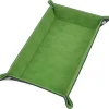 BesCon Industrial Co. Foldable Leather Rectangular Green & Black Dice Tray* Brett