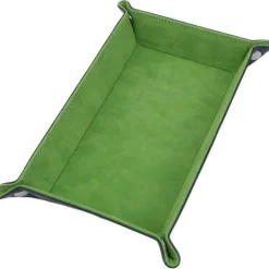 BesCon Industrial Co. Foldable Leather Rectangular Green & Black Dice Tray* Brett