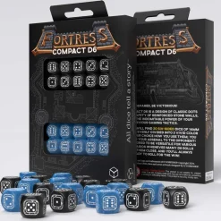 Q-Workshop Sett^Fortress Compact 14mm D6 Black & Blue (20)