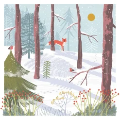 Kort, Bursdag & Anledning^Fox In Woods Over The Isles Xmas Card