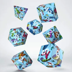 Q-Workshop Full Art Butterfly Poly /White (7)* Sett