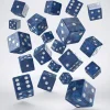 Q-Workshop Full Pack of D6s Cobalt /White (20)* Sett