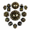 Udixi Dice Funky Dice Black /Gold (15)* Sett
