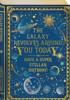 Kort, Bursdag & Anledning^Galaxy Revolves Around You Today, Have a Super Stellar Birthday! kort 120 x 170mm