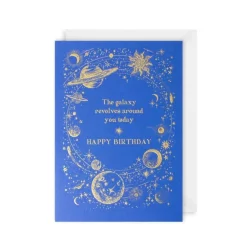 Kort, Bursdag & Anledning^Galaxy Revolves Around You Today Happy Birthday, kort 105 x 150mm