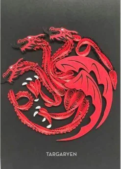 Insight Editions Kort, Bursdag & Anledning^Game of Thrones: House Targaryen Quilled Card