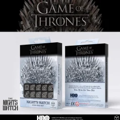Q-Workshop Game of Thrones Night's Watch D6 Black /White (10)* Sett