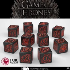 Q-Workshop Sett^Game of Thrones Targaryen D6 Black /Red (10)