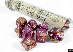 Chessex Sett^Gemini Copper, Purple /White (8)