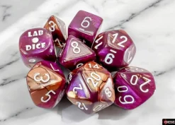 Chessex Sett^Gemini Copper, Purple /White (8)