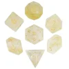 Udixi Dice Gemstone Poly Lemon Quartz /Gold (7)* Sett