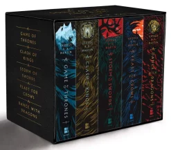 George R. R. Martin Samlebokser^'s A Game of Thrones 5-Book Boxed Set (Song of Ice and Fire Series): A Game of Thrones, A Clash of Kings, A Storm of Swords, A Feast for Crows, and A Dance with Dragons