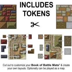 Loke Battle Mats Giant Book of Battle Mats Streets Sewers & Cemeteries* Kart & Battlemaps