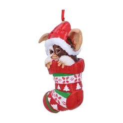 Gremlins-jul Julekuler|Julepynt^Gizmo in Stocking Hanging Ornament 10,5 cm