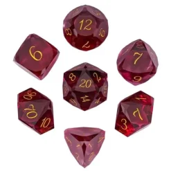 Udixi Dice Glass Colored Glaze Poly Brick Veneer Pink, Red /Gold (7)* Sett
