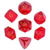 Udixi Dice Glass Poly Brick Veneer Red /Gold (7)* Sett