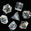 Udixi Dice Sett^Glass Poly 3D Laser Apple /Gold (7)