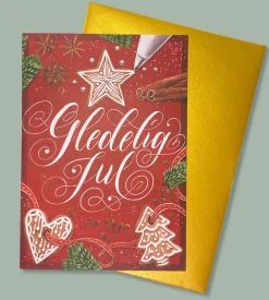 Kort, Bursdag & Anledning^Gledelig Jul  Pepperkaker Kort A6