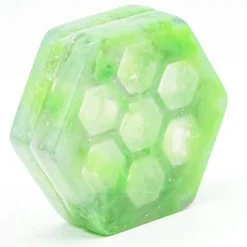 Udixi Dice Boks^Glitter and Green Hexagon Resin Dice Box
