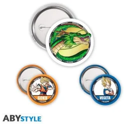Buttons^Goku, Vegeta, Shenron Badge Pack